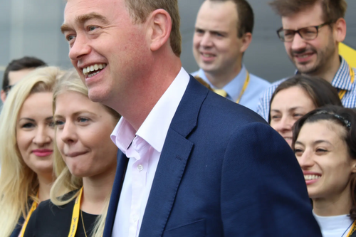 Image courtesy of Liberal Democrats on Flickr Tim Farron arriving at Autumn 2016 Conference
